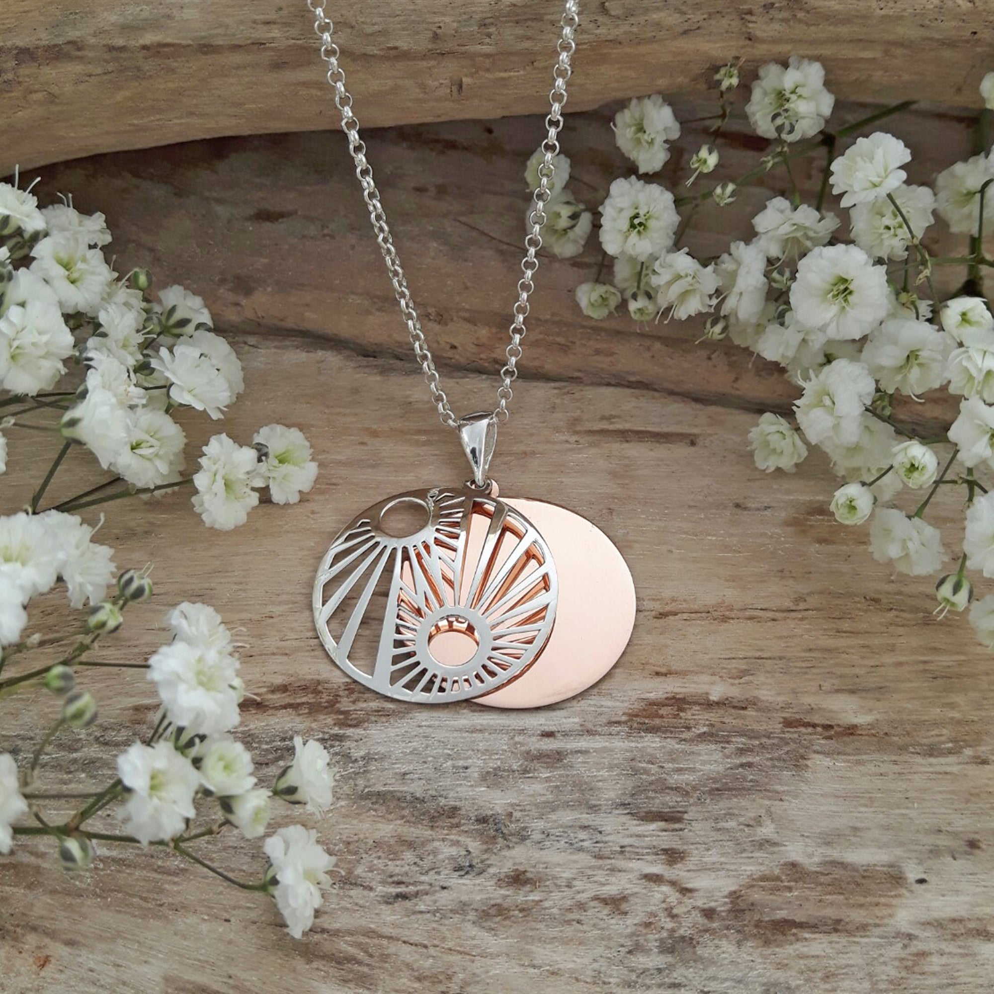 Celtic Sun Silver/Copper SmallPendant