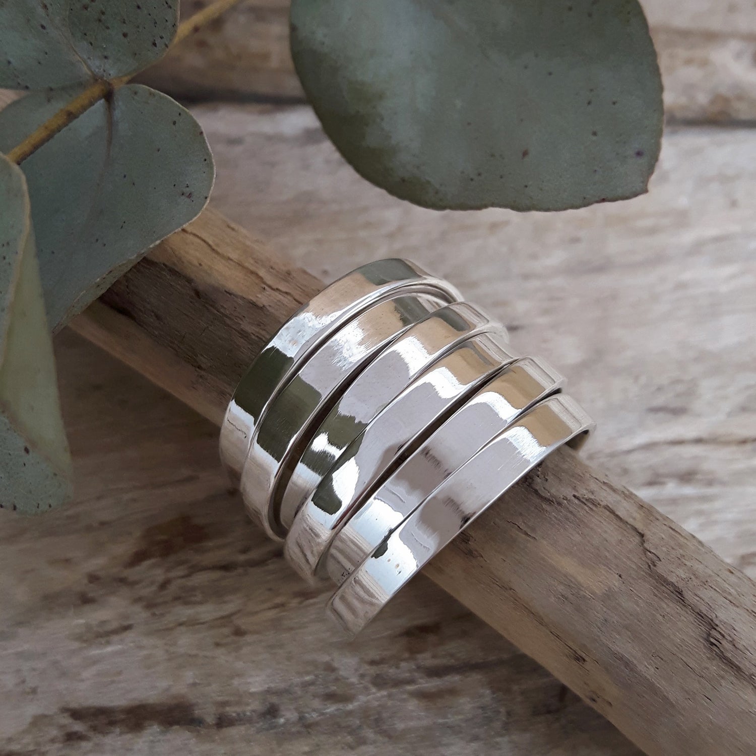 Chique Polished Silver Ring