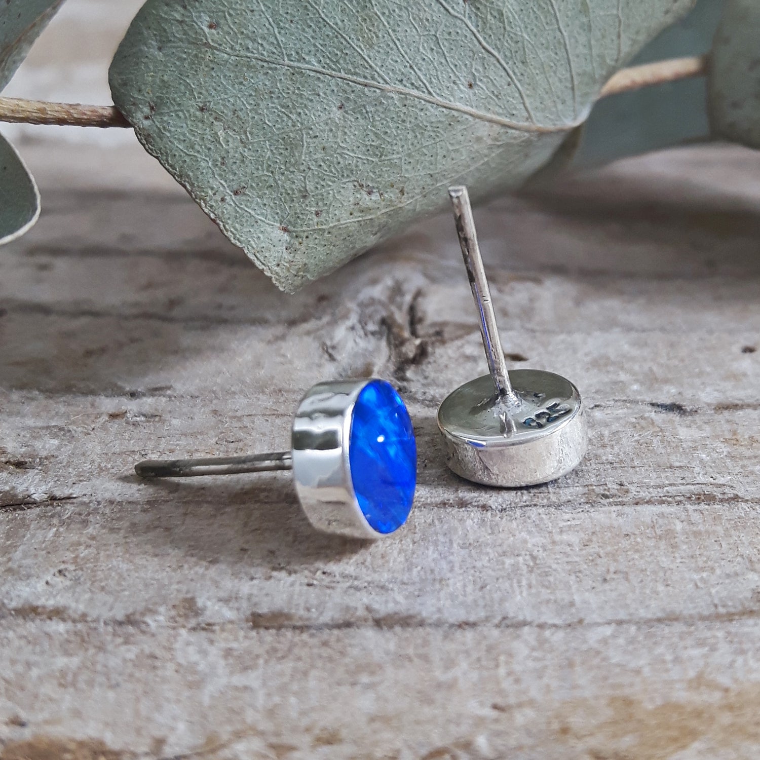 Flinder Blue Dotty Stud Earrings