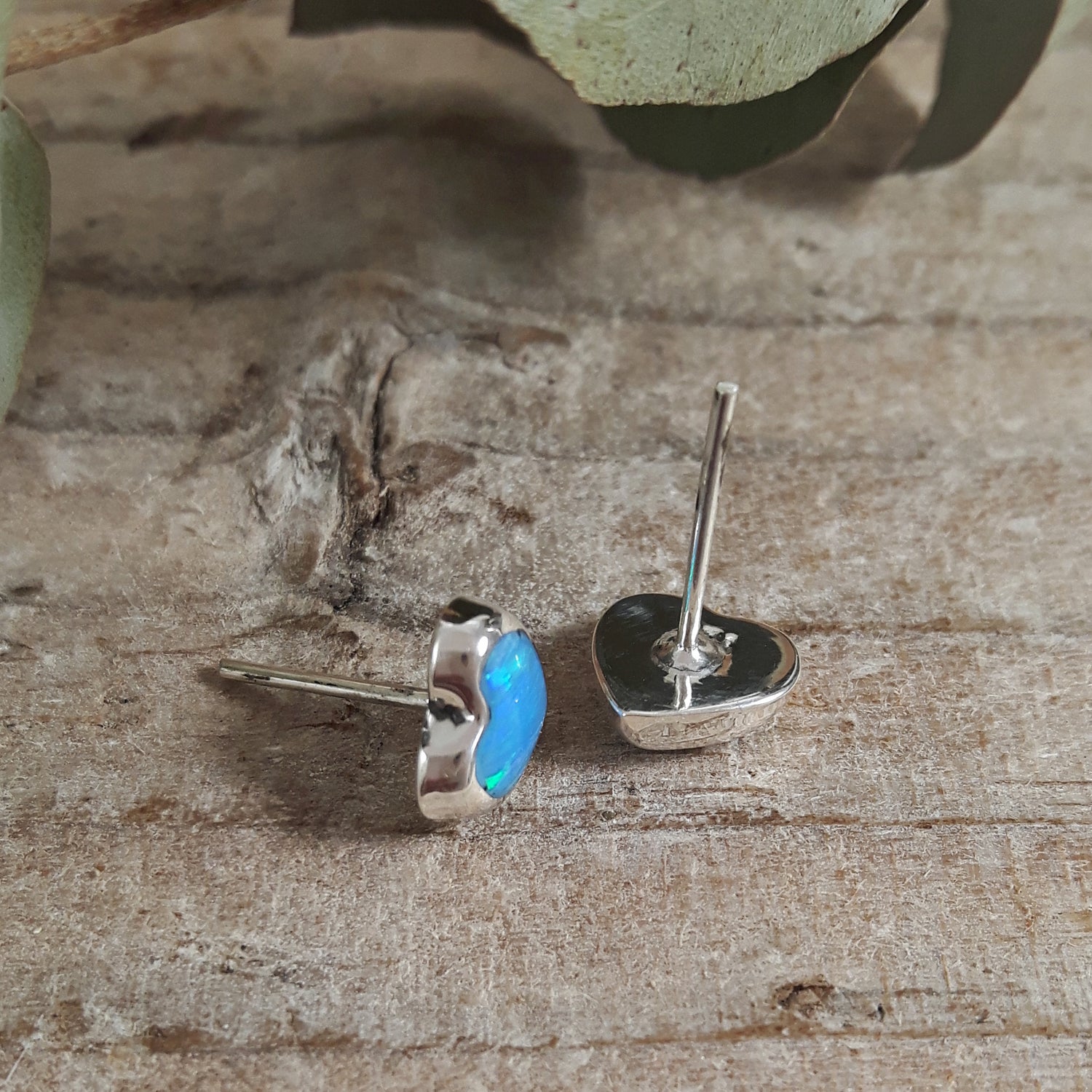 Flinder Heart Turquoise Stud Earrings