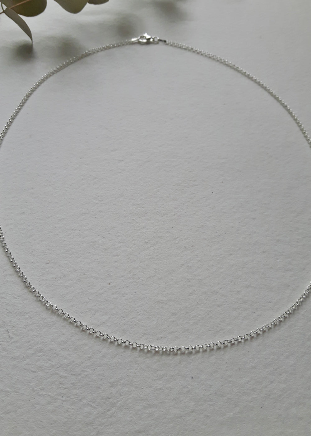 Classic Rolo sterling silver chain necklace 45cm