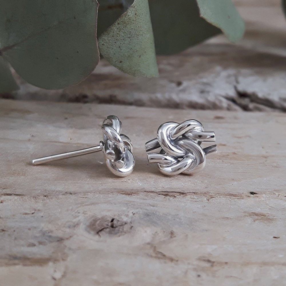 Dara Celtic Knot Silver Stud Earrings