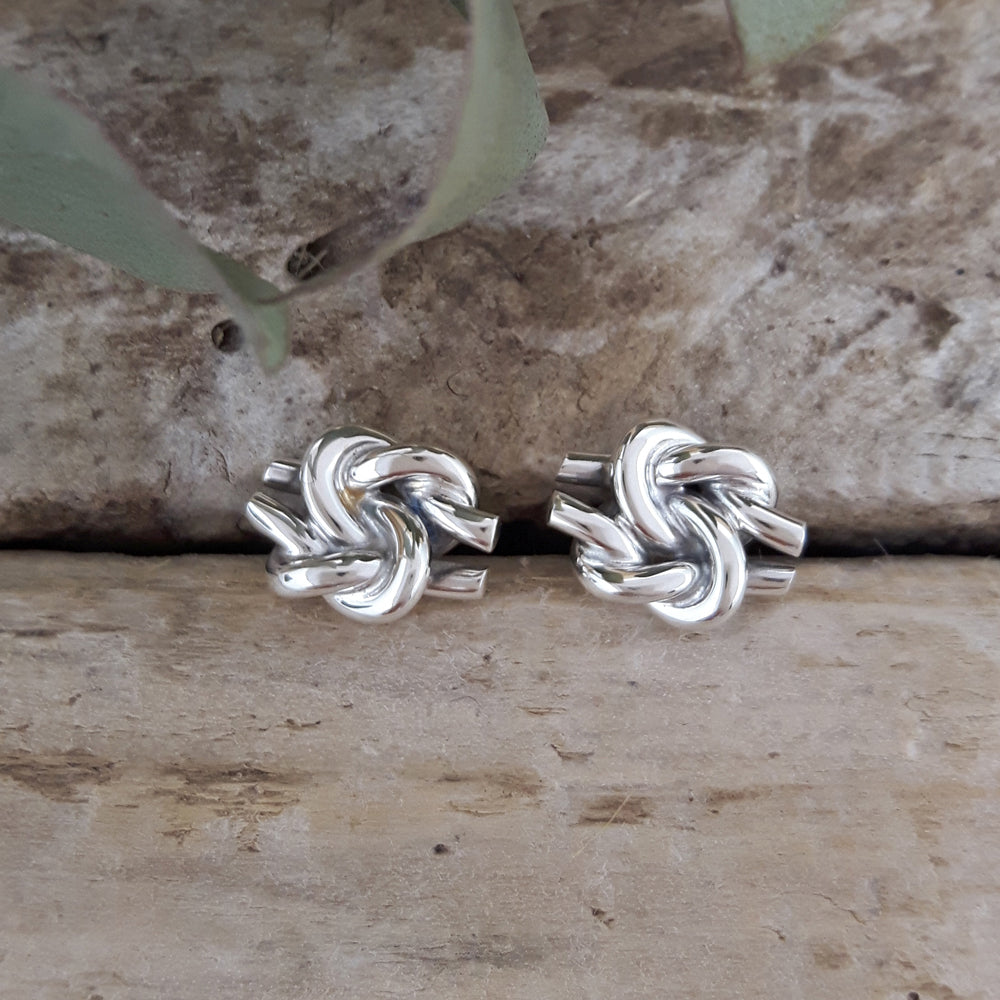 Dara Celtic Knot Silver Stud Earrings