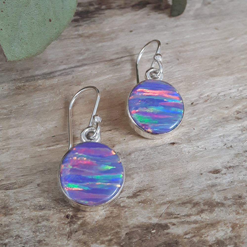 Flinder Lavender Dot Drop Earrings