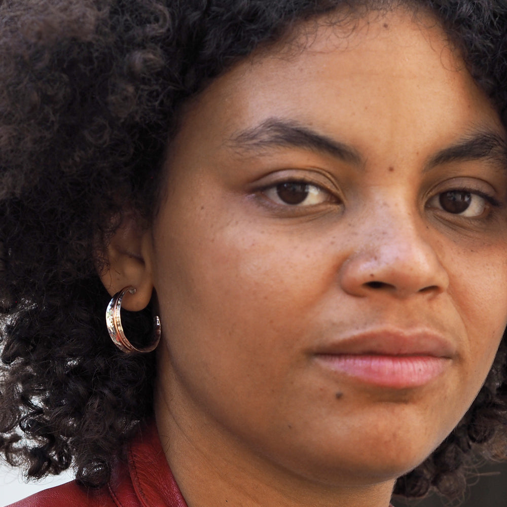 Duo Marseille Ag/Cu Hoop Earrings