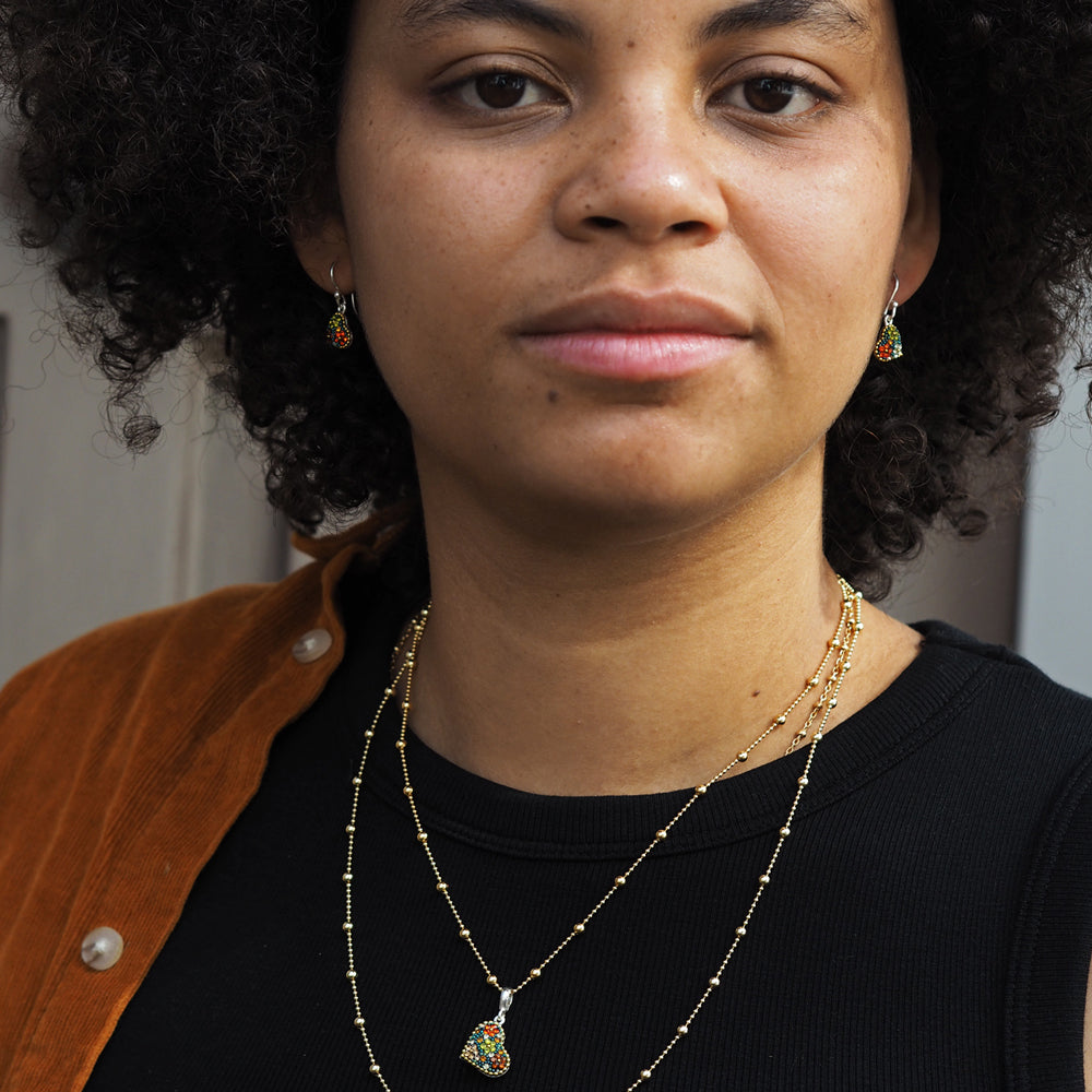 Allegra Vintage Dream Heart Drop Earrings