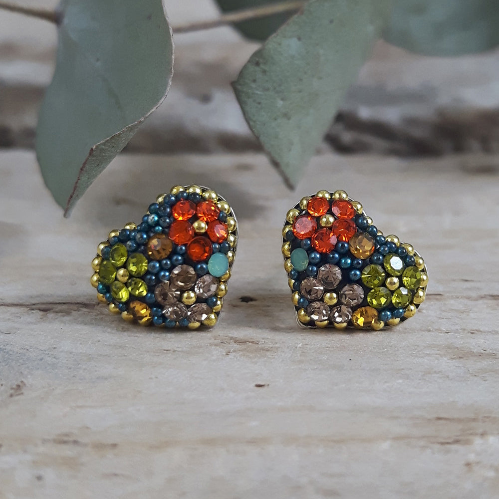 Allegra Heart Vintage Dream Studs