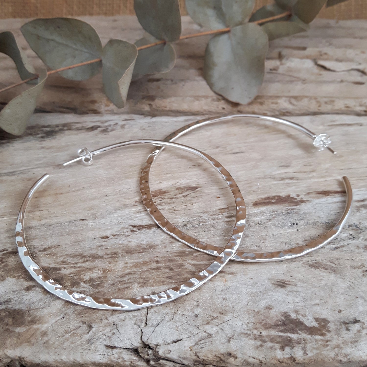 Toro 6cm Hoop Pol/Ham Earrings