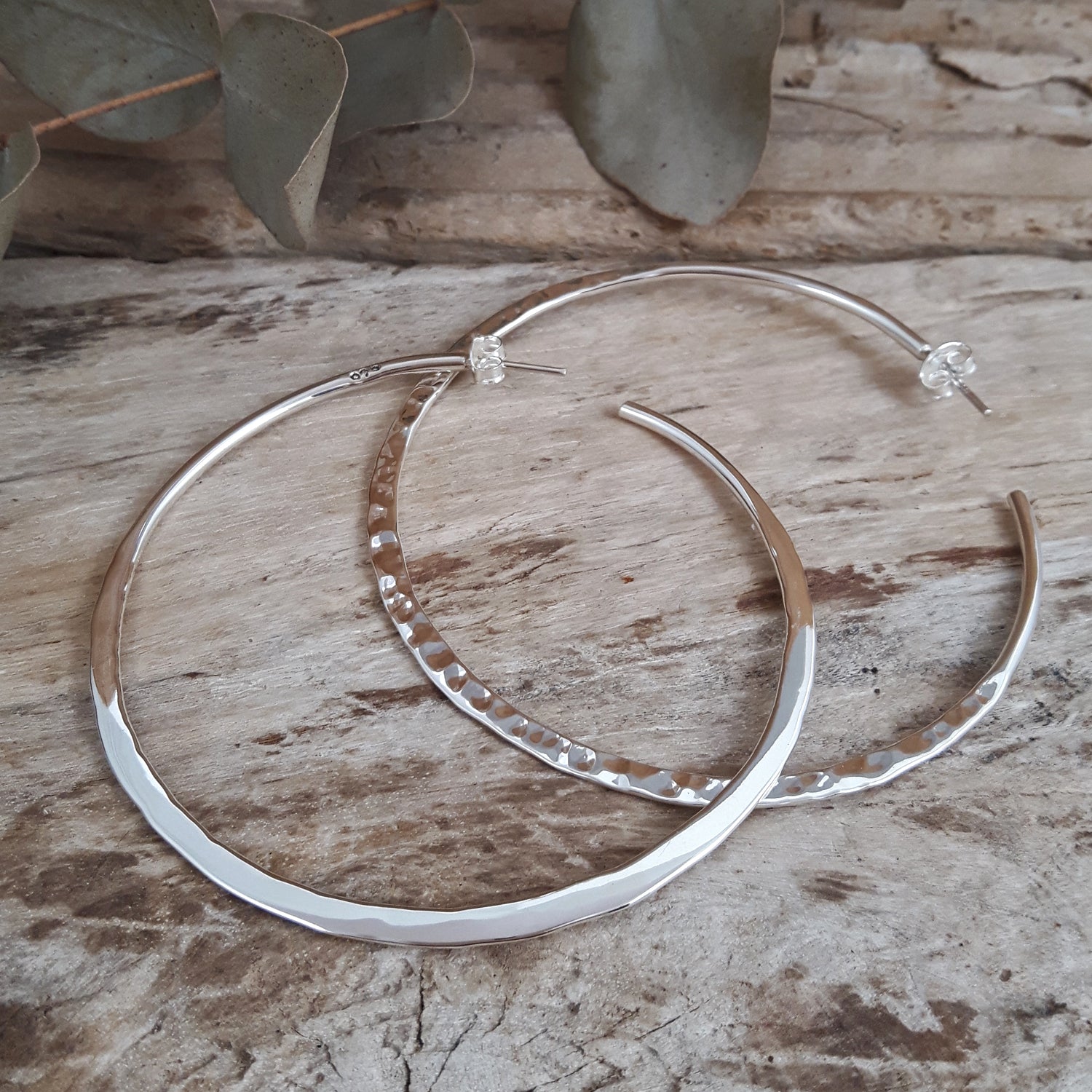 Toro 6cm Hoop Pol/Ham Earrings