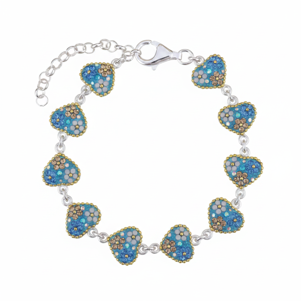 Turquoise Daisy Heart Bracelet | Allegra Daisy Dream