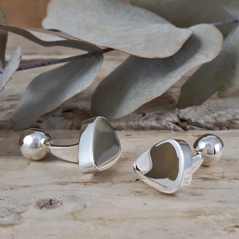 Windsor Polished Silver Cufflinks
