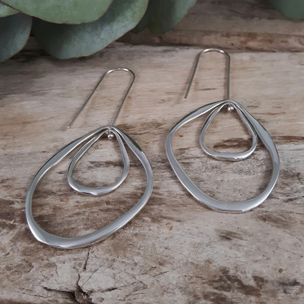 Toro Polished Double Drop Earrings
