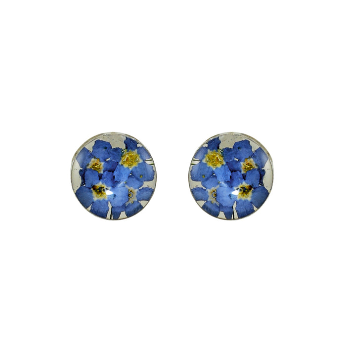Flores Forget-Me-Not Round Stud Earrings