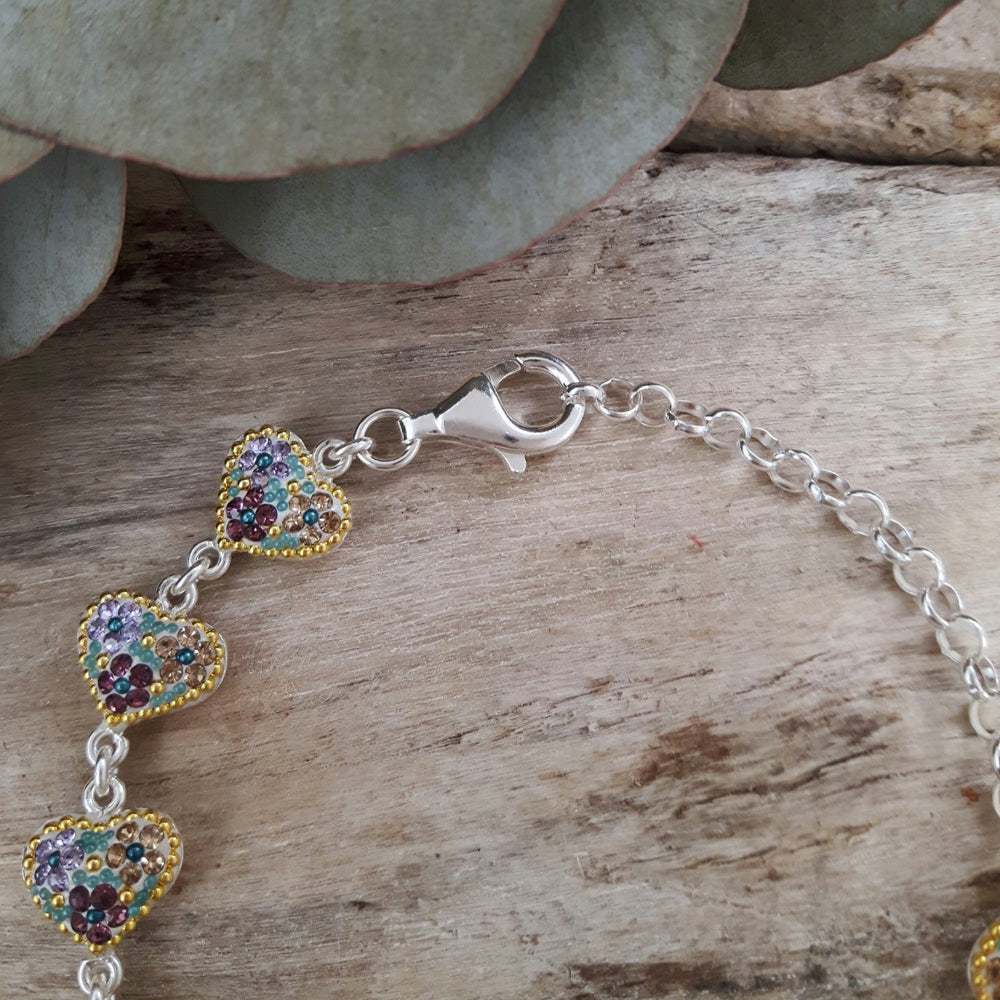 Allegra Heart Antique Daisy Bracelet