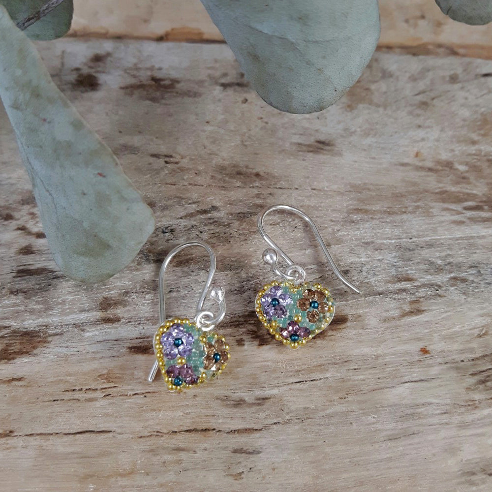 Allegra Heart Antique Drop Earrings