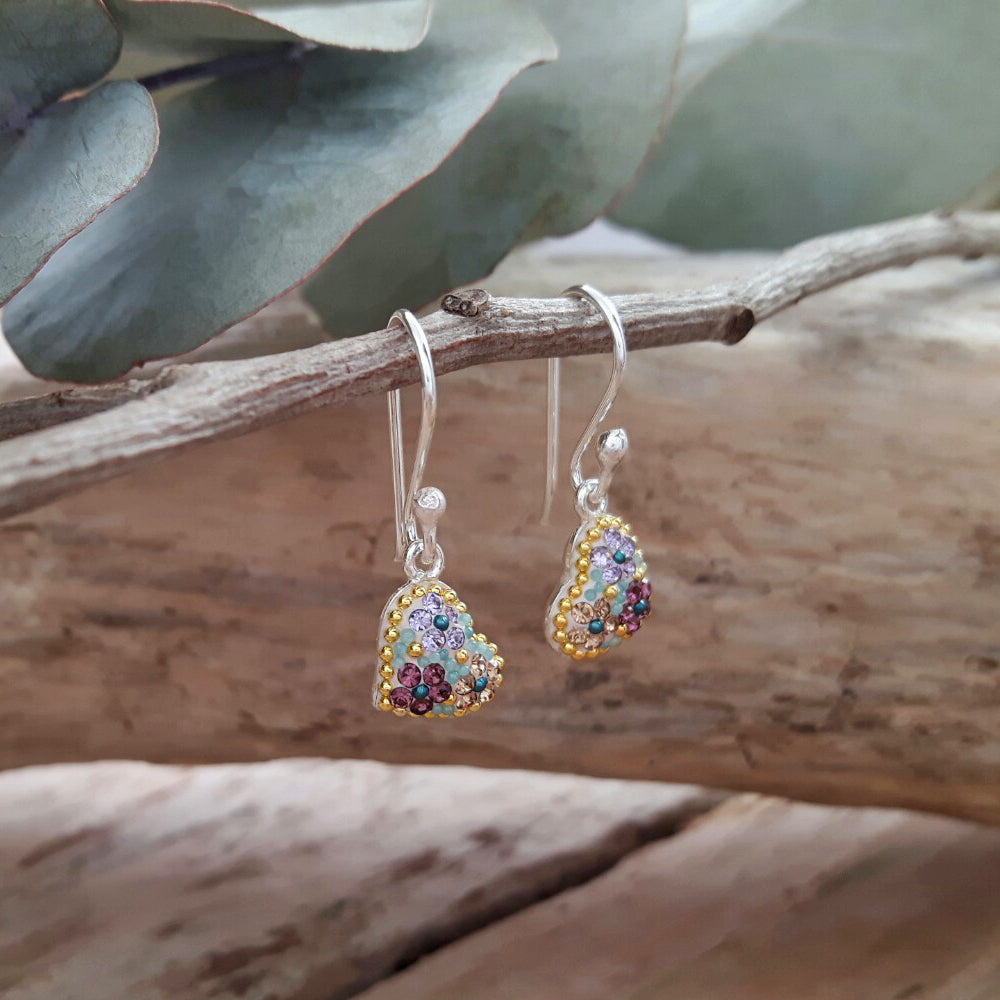 Allegra Heart Antique Drop Earrings