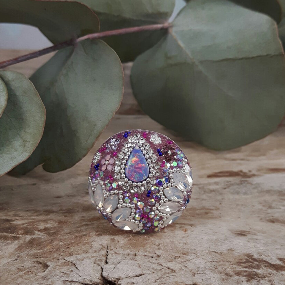 Allegra Dome Lilac Dream Adjustable Ring