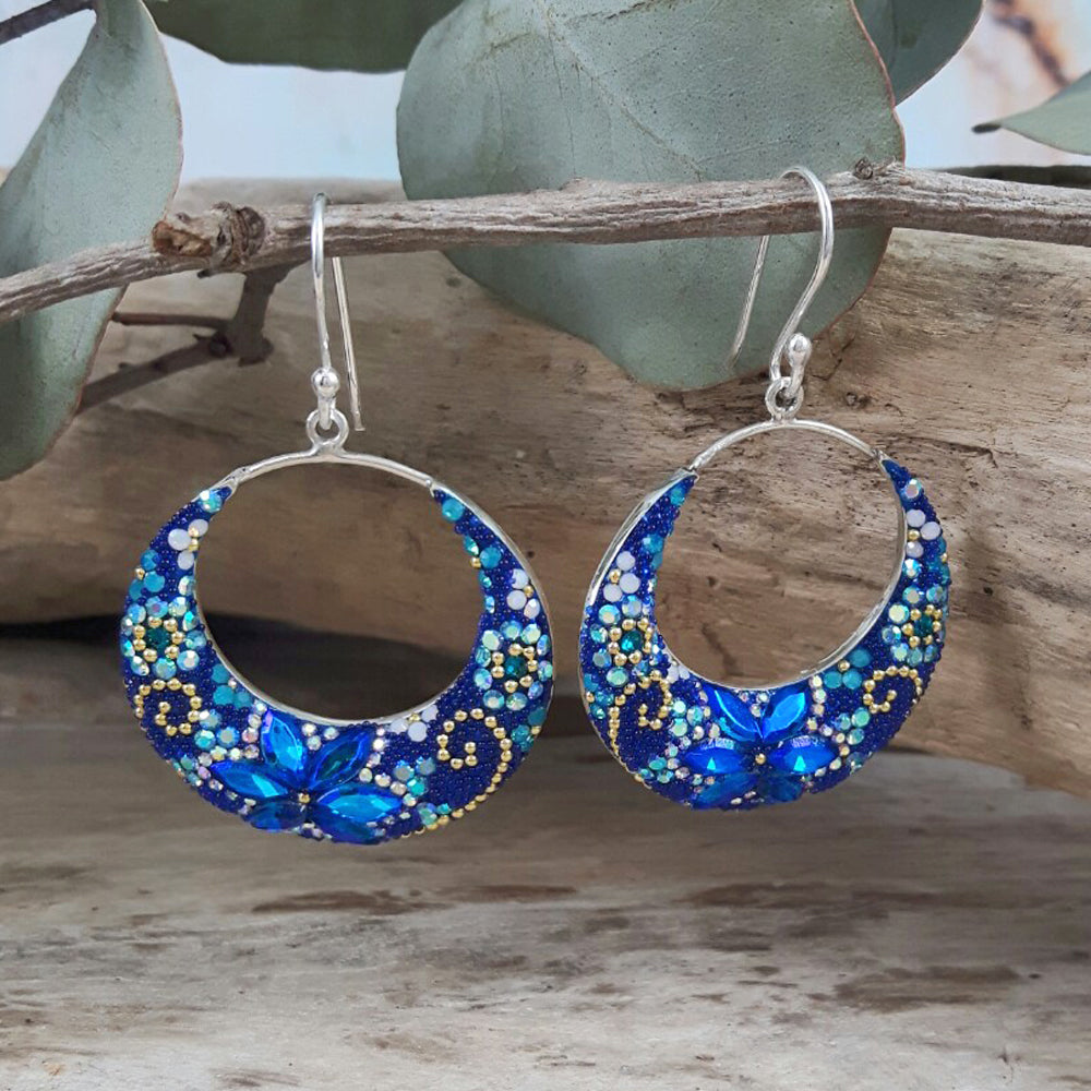 Allegra Sapphire Dream Boho Hoop Earrings