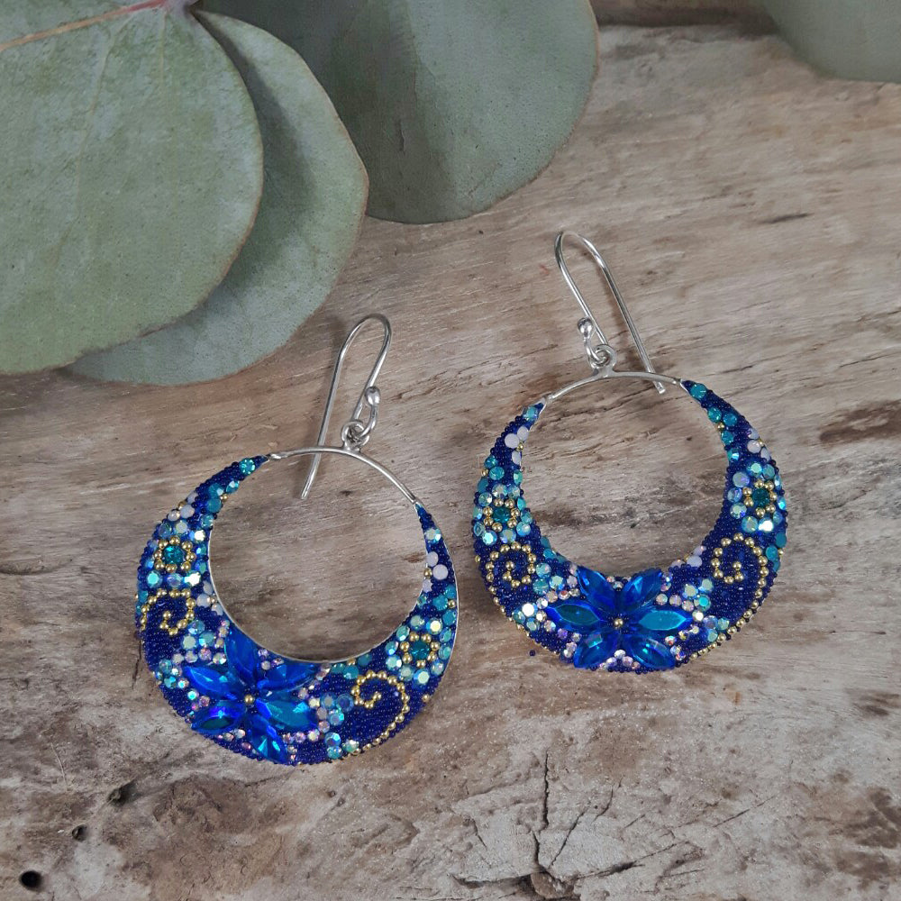 Allegra Sapphire Dream Boho Hoop Earrings