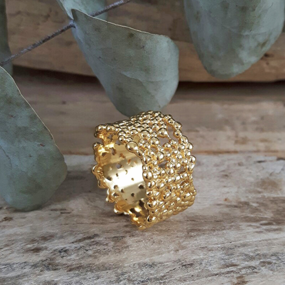 Pandora bubble on sale ring gold