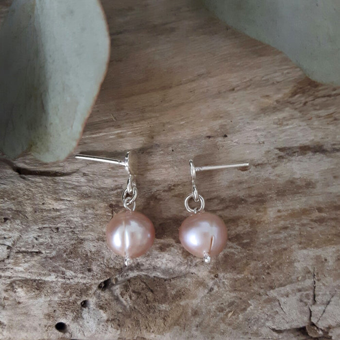 Clarissa Small Pink Drop Earrings