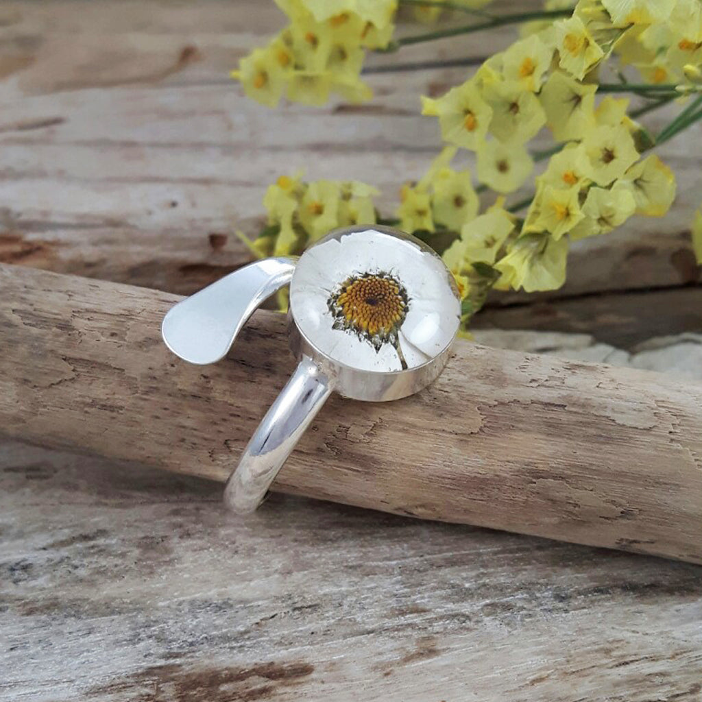 Silver hotsell daisy ring