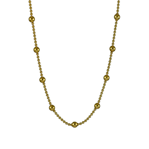 Dotty Gold Plated Chain Necklace 50-55cm