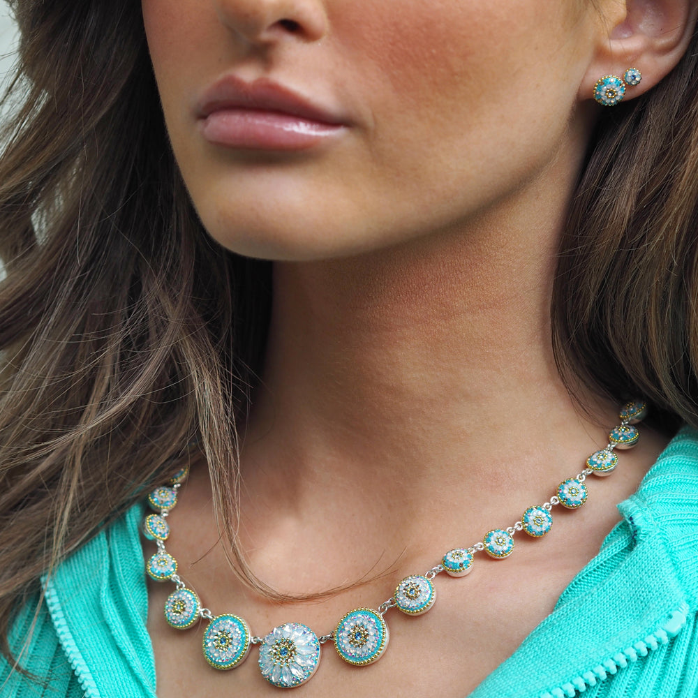 Allegra Daisy Dream Turquoise Stud Earrings