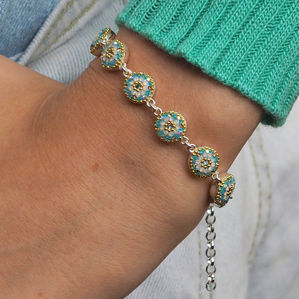 Allegra Round Daisy Dream TQ Bracelet