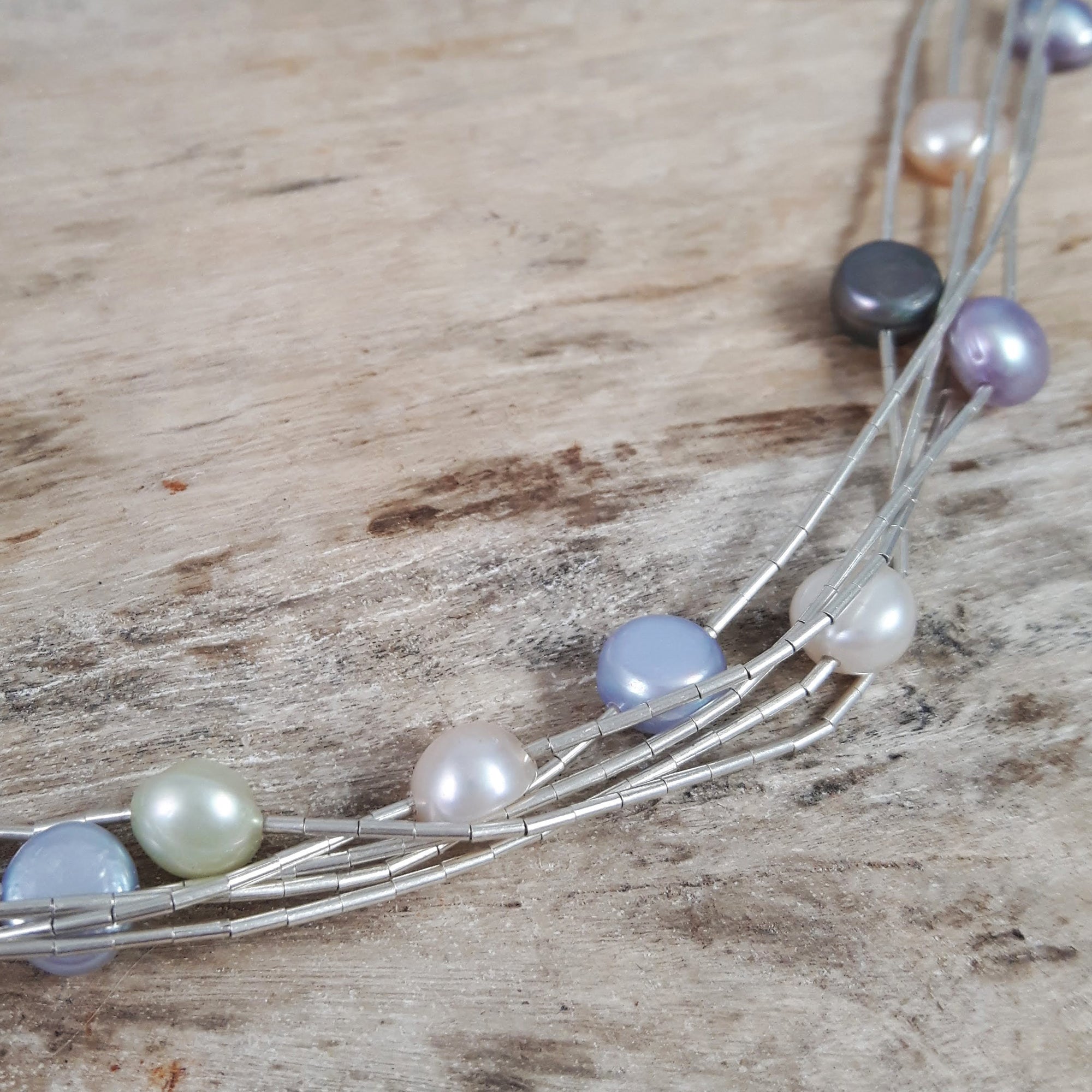 Evelyn 5 Multi Pearl Necklace