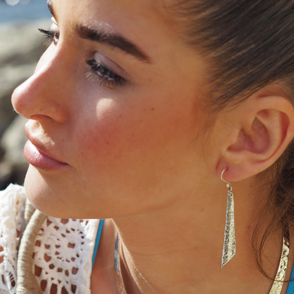 Erin Hammered Drop Earrings