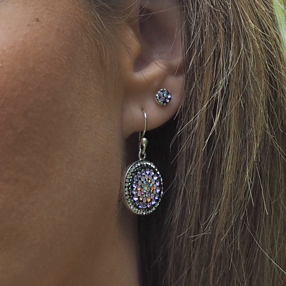 Gala Coin Jet Drop Earrings