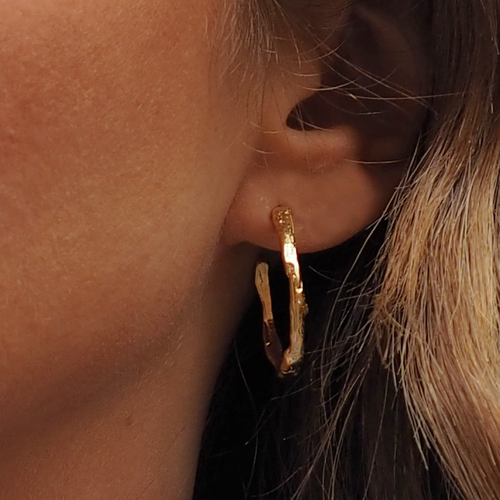 Foresta Yve Gold Hoop Earrings