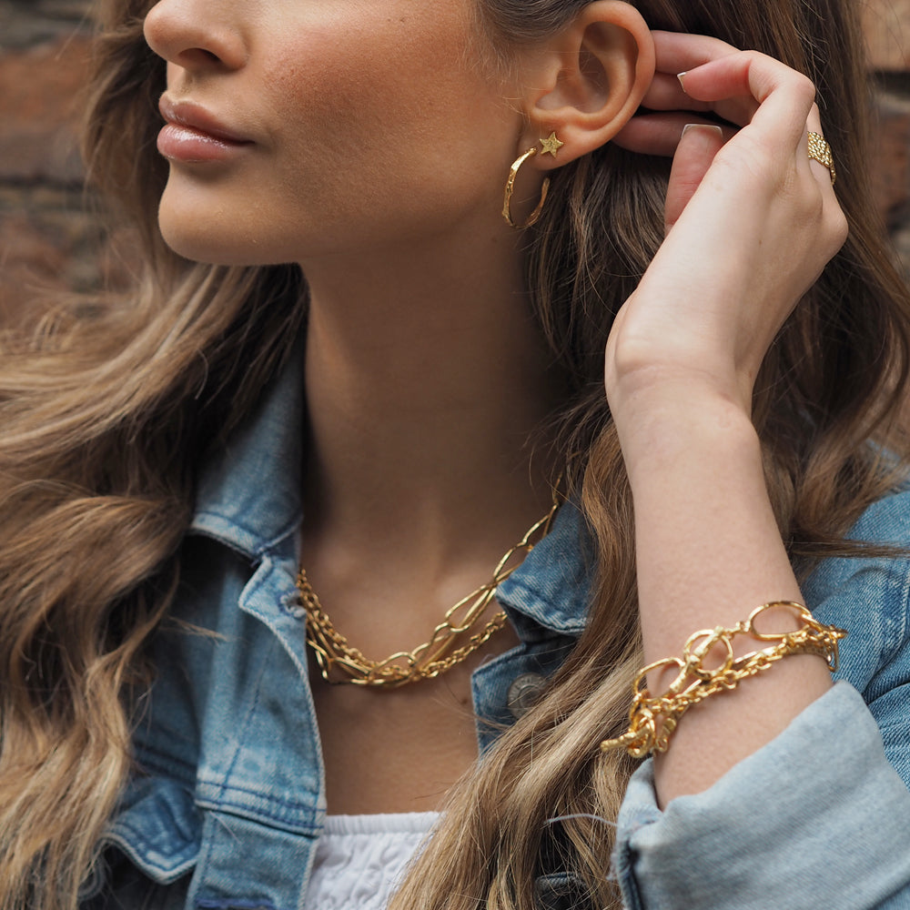 Foresta Yve Gold Hoop Earrings