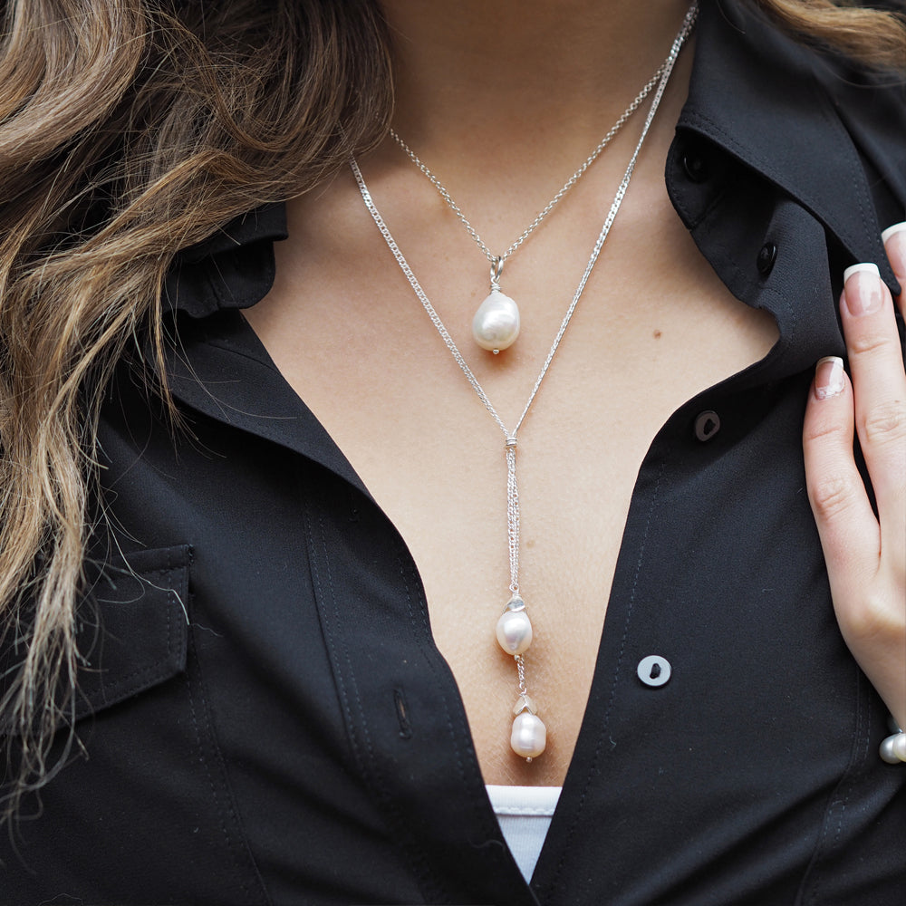 Lilith White Pearl Necklace