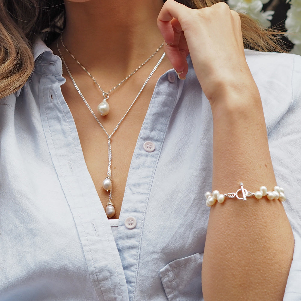 Lilith White Pearl Necklace