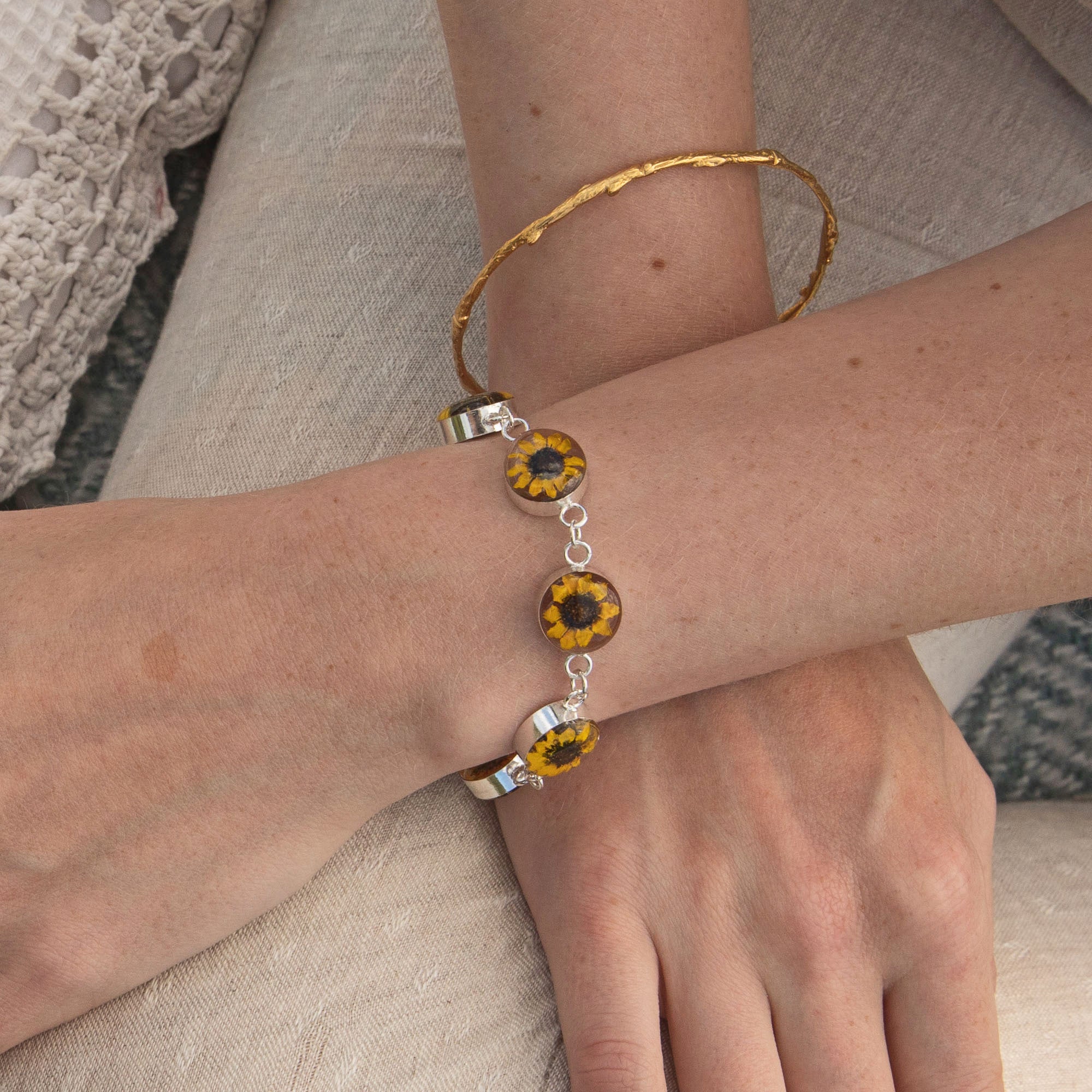Flores Sunflower Round L Bracelet