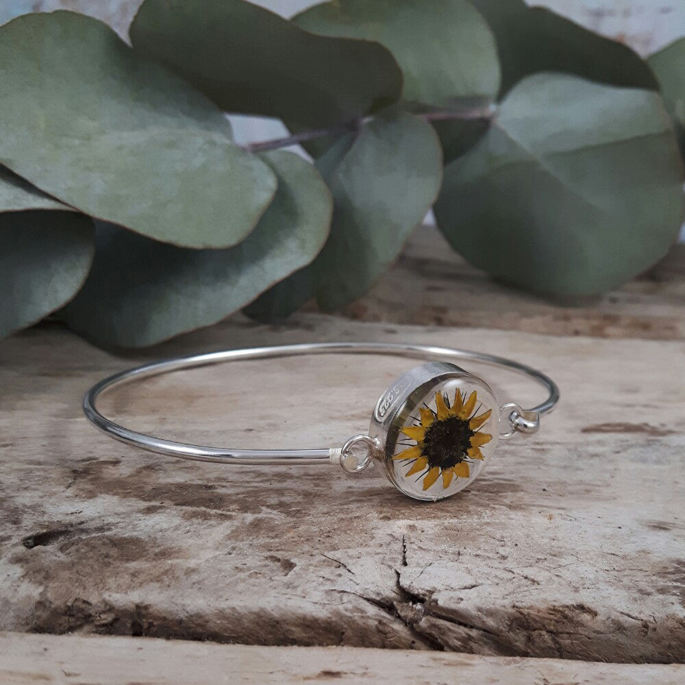 Flores Sunflower (no stem) Round Bangle
