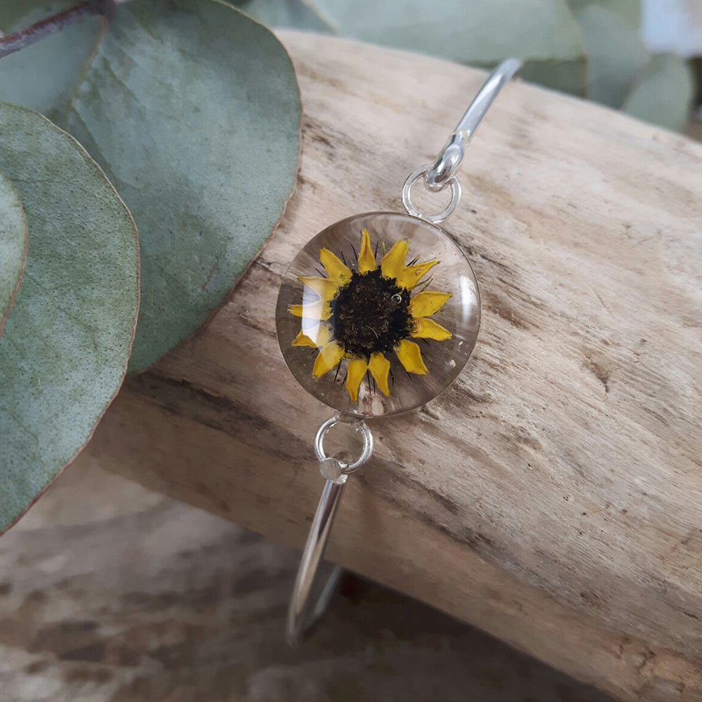 Flores Sunflower (no stem) Round Bangle