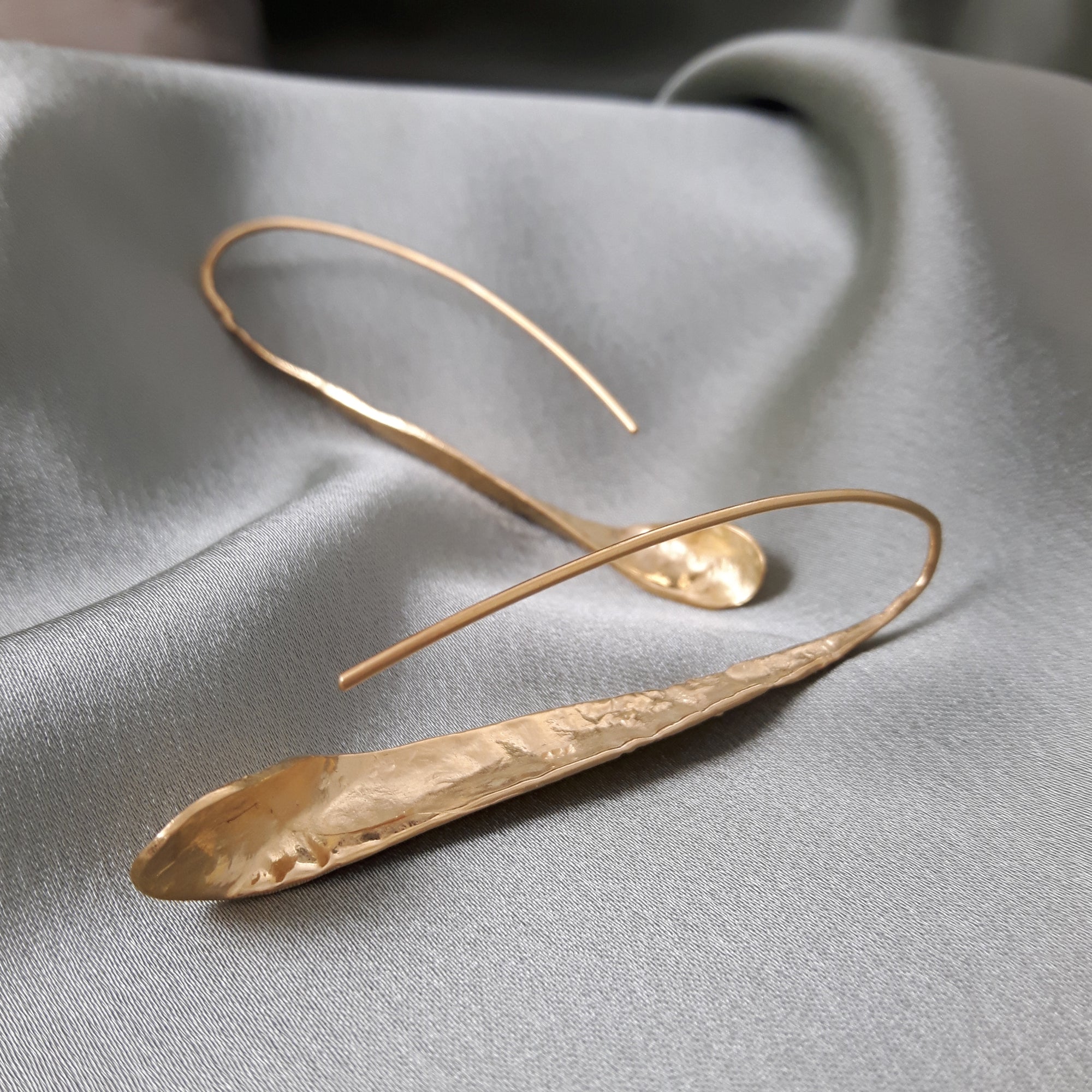 Foresta Zest Long Drop Gold Earrings