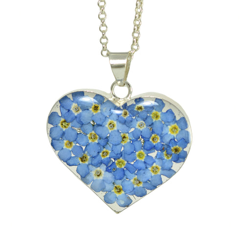 Flores Forget-Me-Not Heart Large Pendant