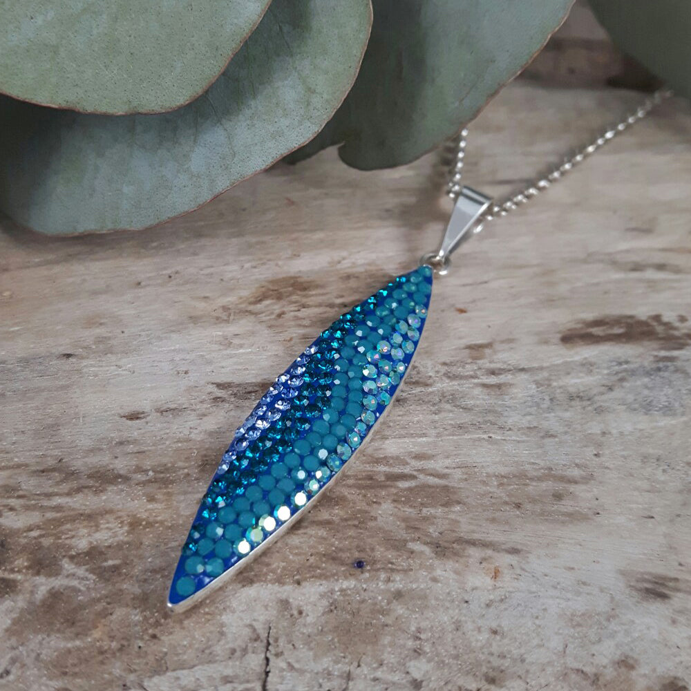 Gala Azure Long Drop Pendant
