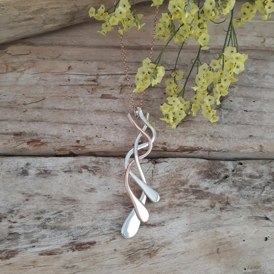 Duo Hazel Silver/Copper Pendant