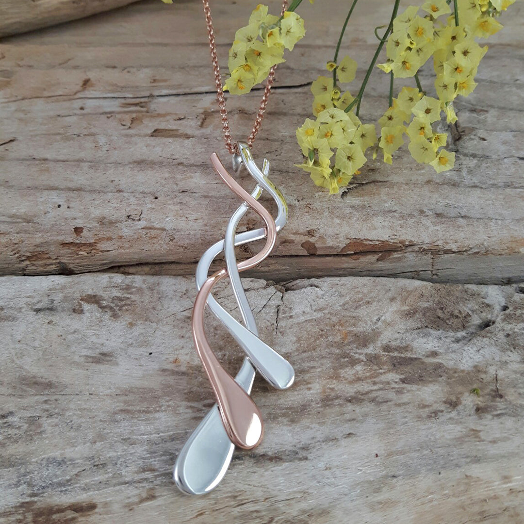 Duo Hazel Silver/Copper Pendant