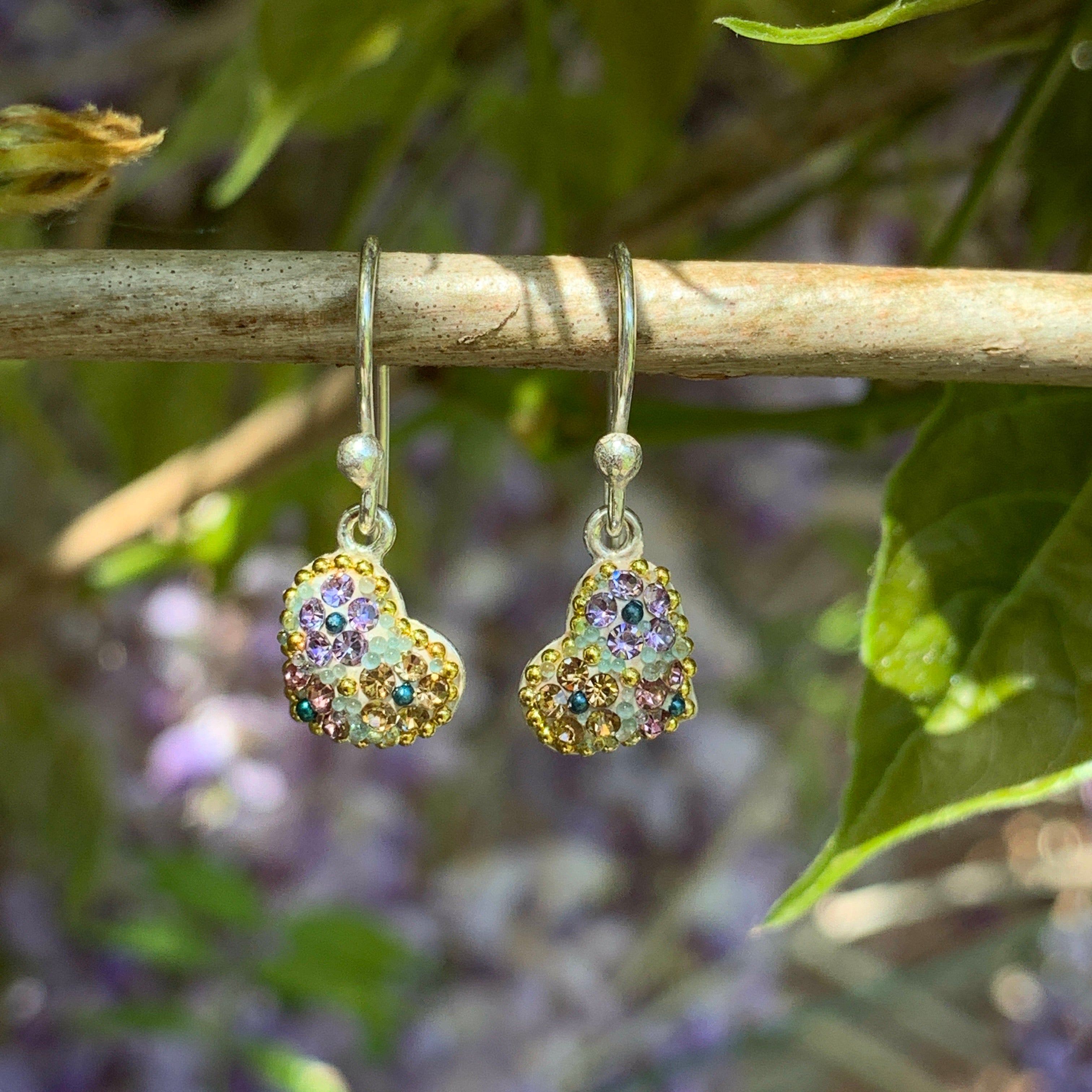 Allegra Heart Antique Drop Earrings