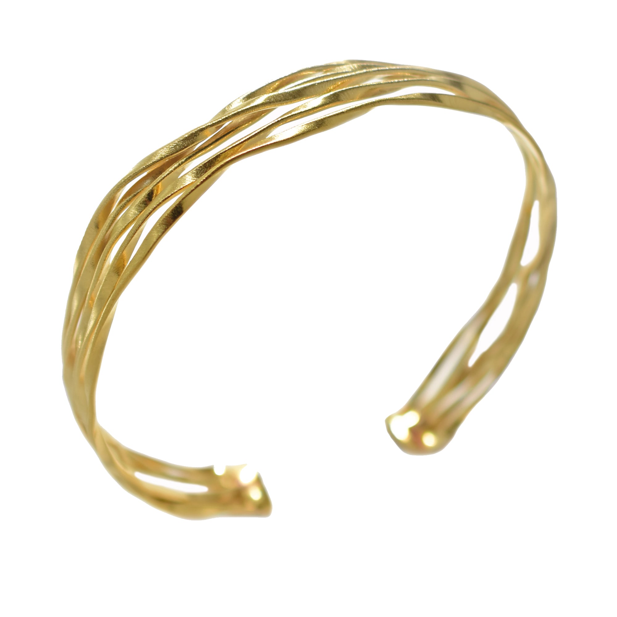 Lattice Gold Plated Sterling Silver Cuff