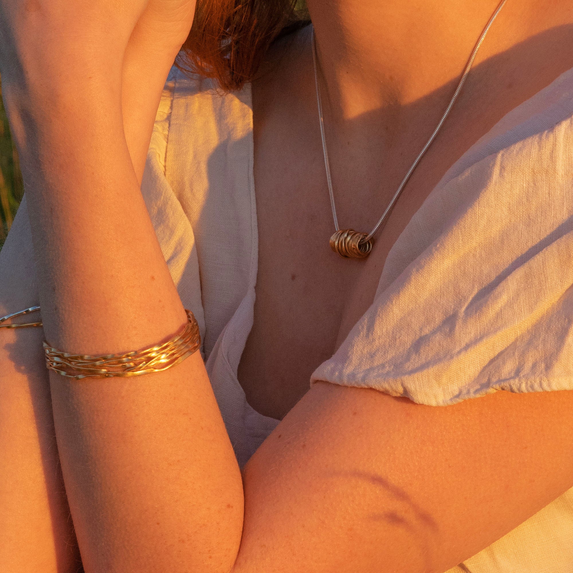 Lattice Gold Plated Sterling Silver Cuff