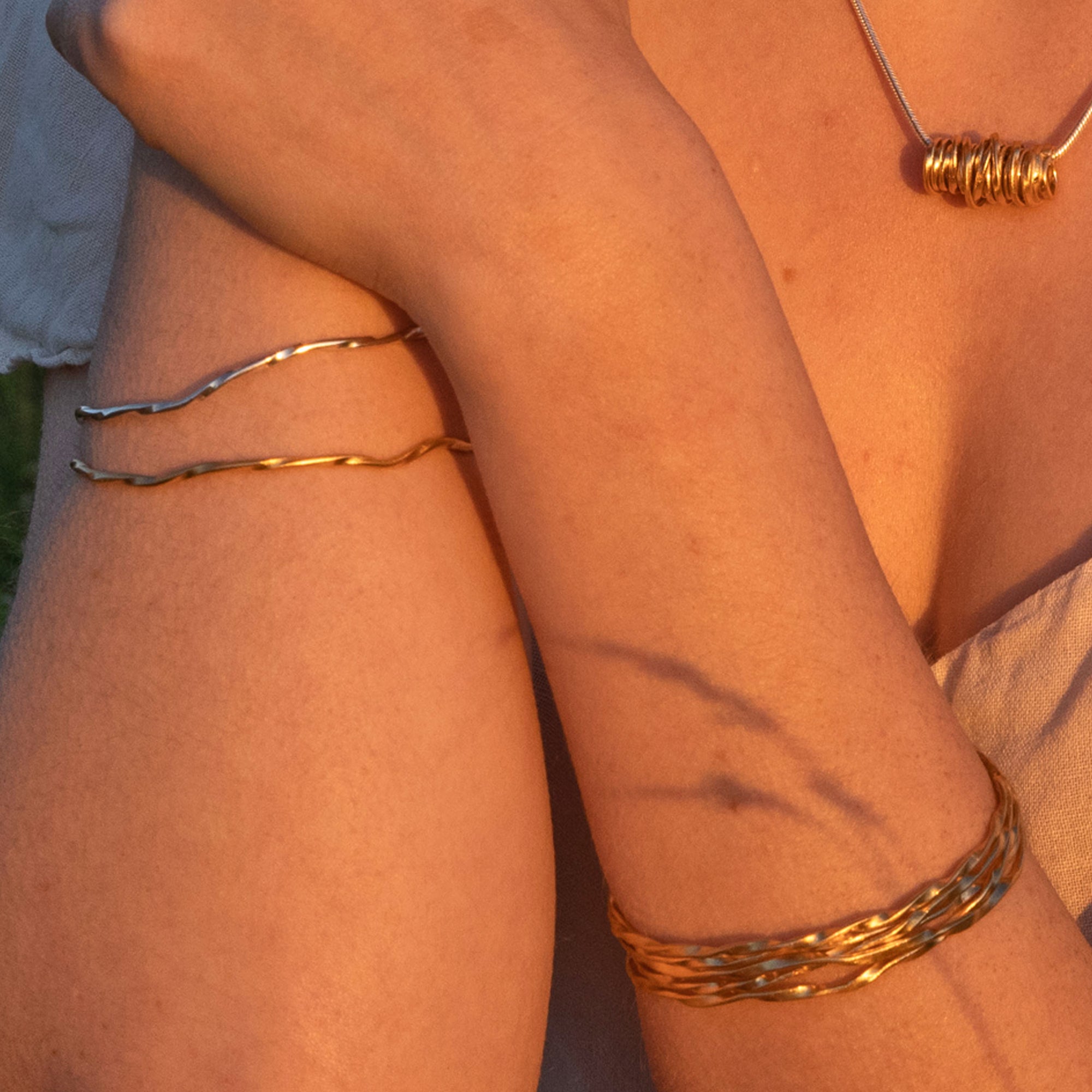 Lattice Gold Plated Sterling Silver Cuff