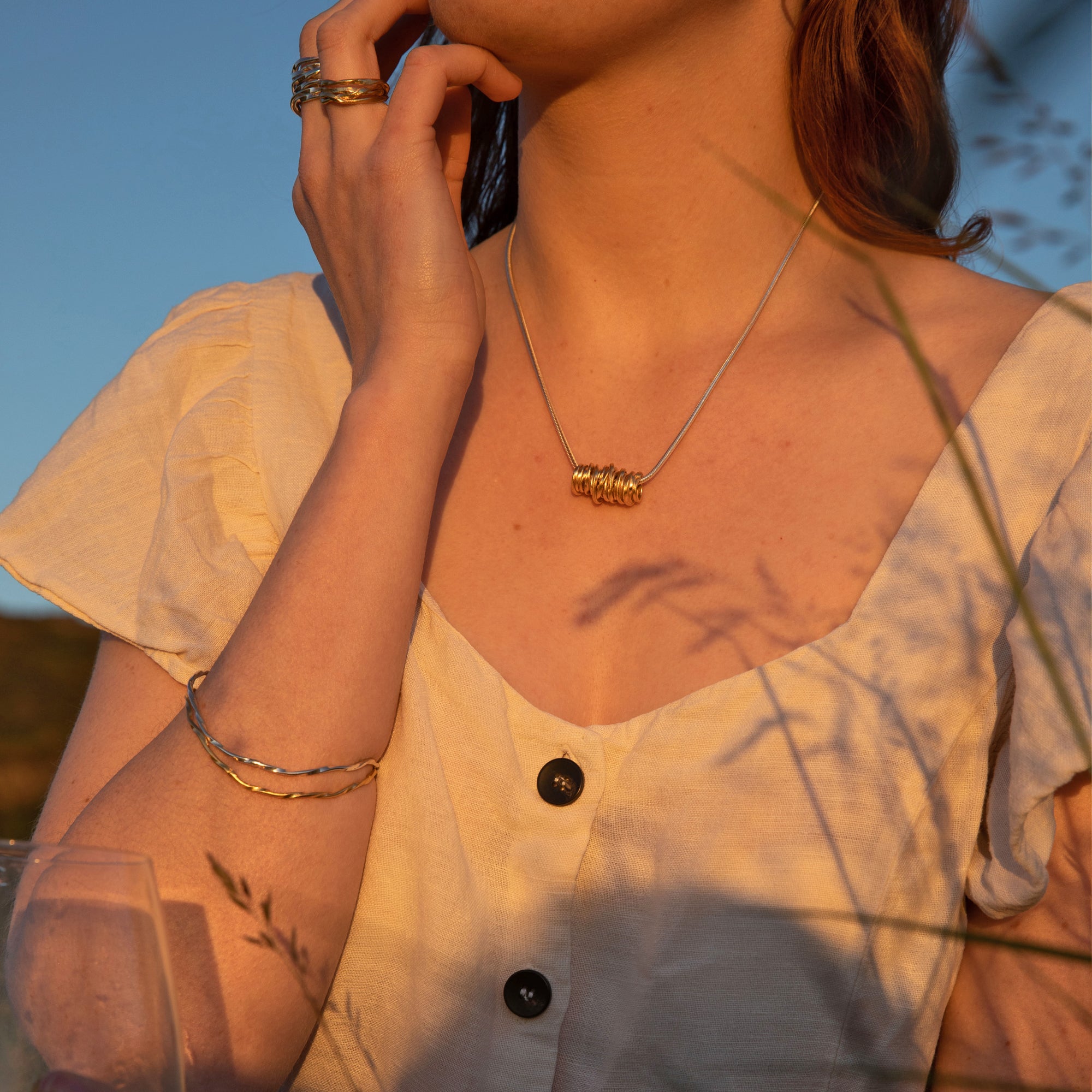 Lattice Single Bangle Handcrafted in Sterling Silver