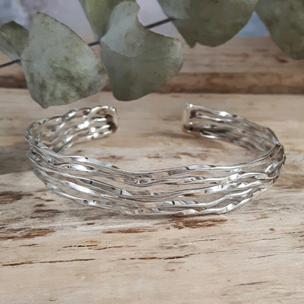 Lattice Cuff Handcrafted in Sterling Silver